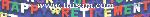 TS69016BN    4 1/4x68" HAPPY RETIREMENT FOIL LETTER BANNER